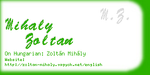 mihaly zoltan business card