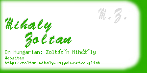 mihaly zoltan business card